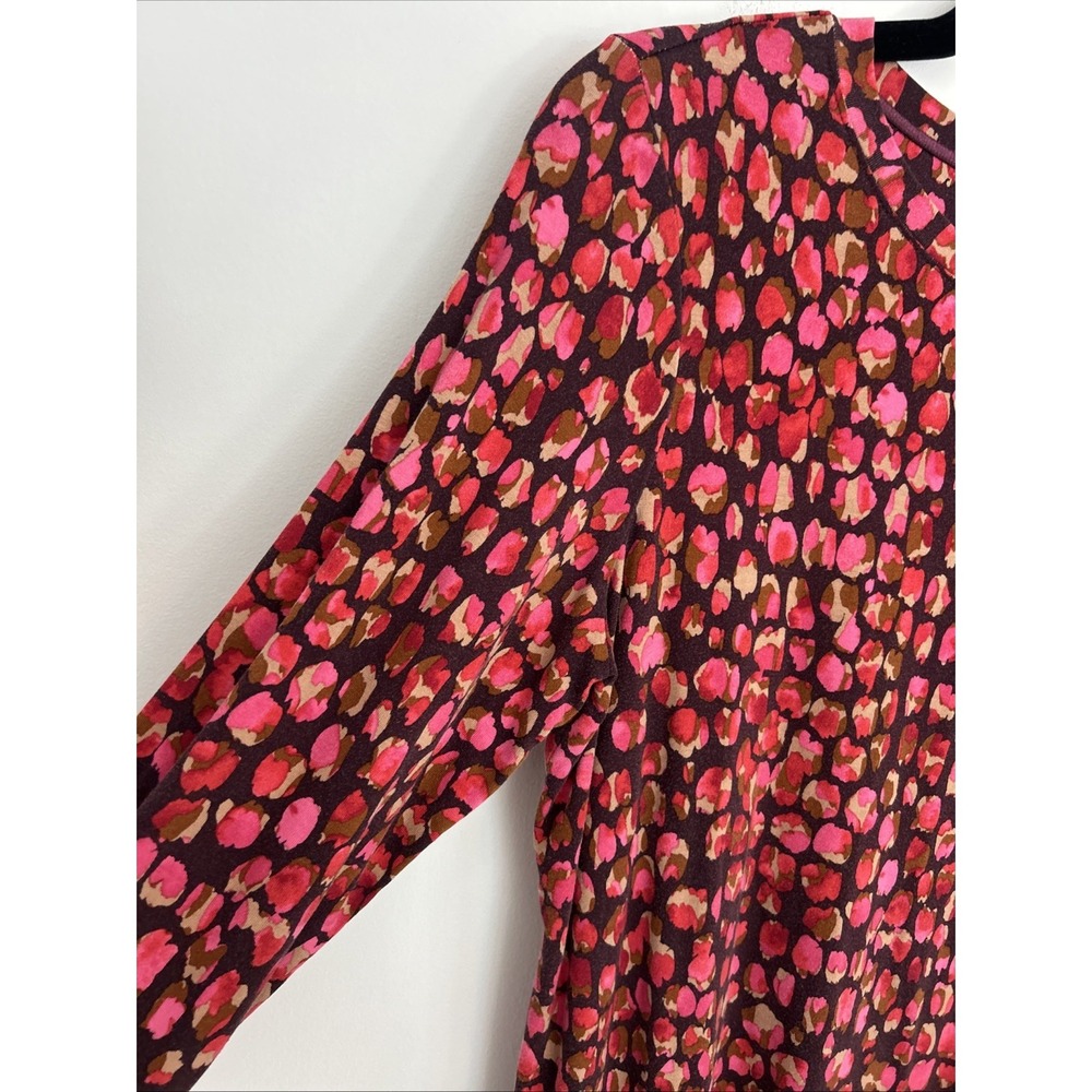 CHICO'S Lightweight Long Sleeve Pink/Ted Stretchy Top Size Medium (1) Comfy Soft - Picture 4 of 10